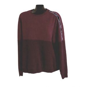 CALVIN KLEIN Burgundy long sleeved sweater, Size XL. Cotton blend